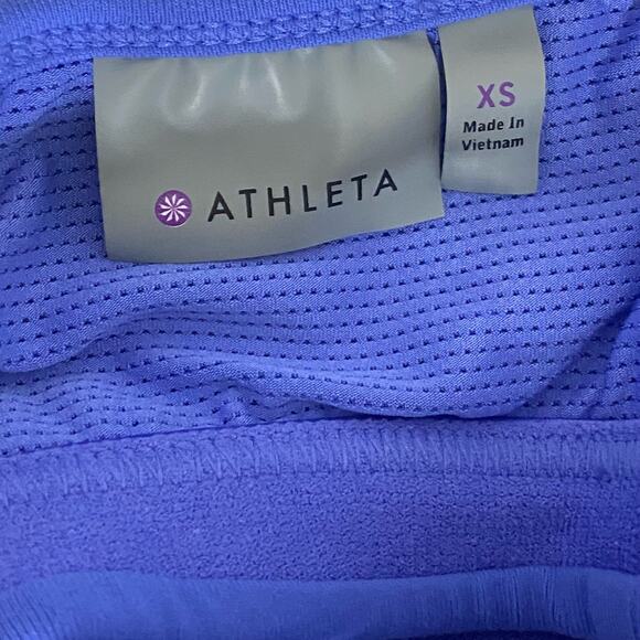 Athleta Energize Mesh Racerback Strappy Tank Top Sports Bra Blue Womens Size XS - Picture 8 of 9
